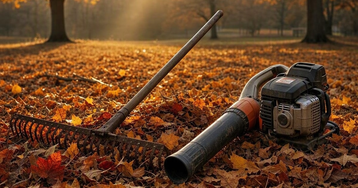 Leaf Blower vs. Rake: Finding the Right Tool for Fall Family Yard Cleanups